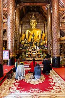 The inside of Wat Xieng Thong