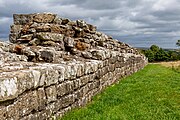 Remains of Birdoswald Roman Fort in Hadrian's Wall in the United Kingdom.