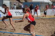 Deutsch: Beachhandball Weltmeisterschaften 2022; Tag 1: 21. Juli 2022 – Frauen, Vorrunde, Deutschland-Brasilien 2:0 (24:14, 16:4) English: 2022 Beach handball World Championships; Day 1: 21 July – Women Preliminary Round – Germany-Brazil 2:0 (24:14, 16:4)