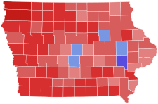 2022 United States Senate election in Iowa results map by county.svg