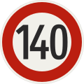 253-140 Najvyššia dovolená rýchlosť (140 km/h)
