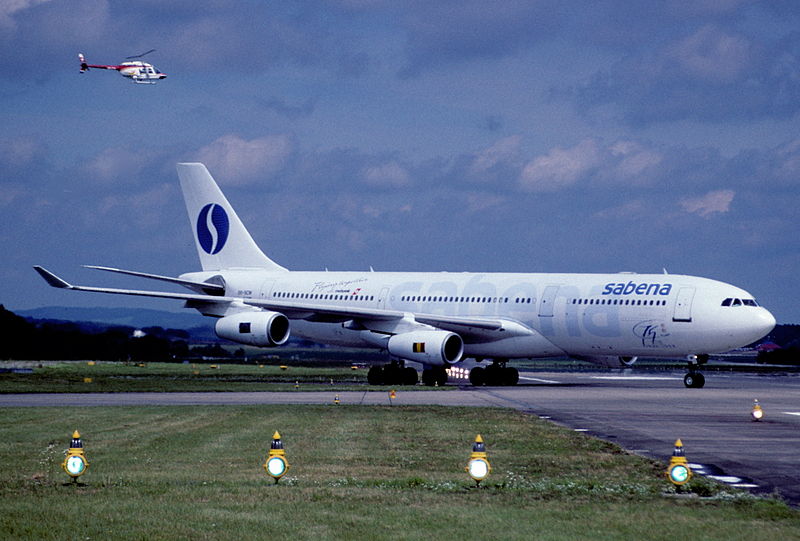 File:38be - Sabena Airbus A340-211; OO-SCW@ZRH;23.08.1998 (5126928987).jpg