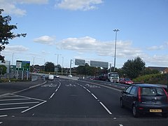 Towards the A1 A61 at M621 junction 4 - geograph.org.uk - 1481062.jpg