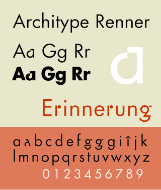 <span class="mw-page-title-main">Architype Renner</span> Sans-serif typeface