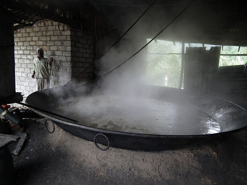 File:A Snap from Jaggery preparation from Marayoor 6387.JPG