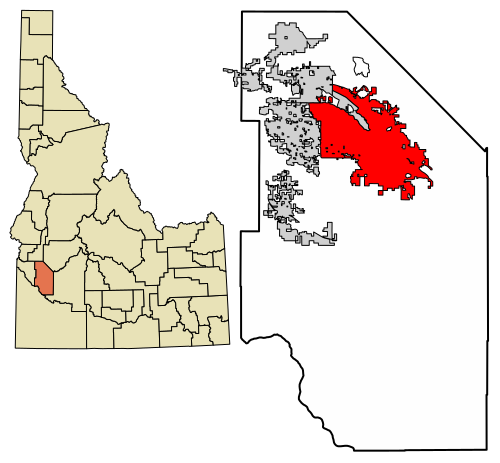 Location within Ada County in Idaho
