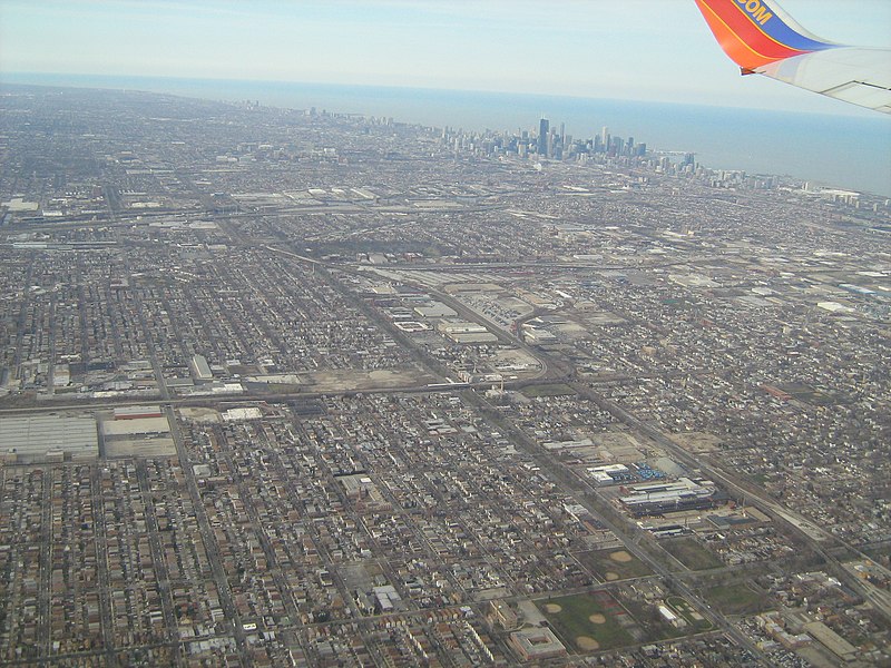 File:Aerial view of Chicago looking northeast.jpg