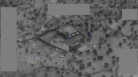 A U.S. drone view of al-Baghdadi compound.