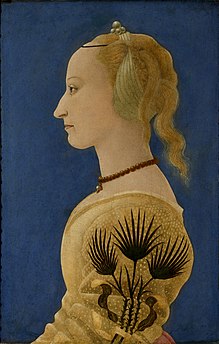 Alesso Baldovinetti, Portrait de femme en jaune, v. 1465, National Gallery, Londres.