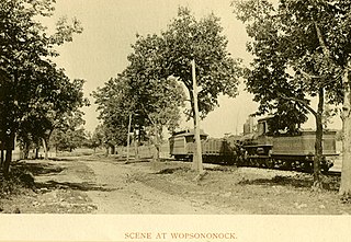 Altoona, Clearfield and Northern train at Wopsononock, ready to back down the mountain