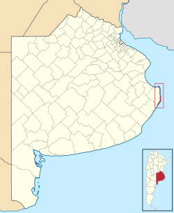 location of Partido de la Costa in Buenos Aires Province