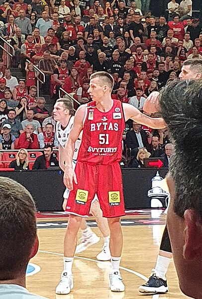 File:Arnas Butkevičius with the Rytas Vilnius during Game 5 of the 2022 LKL Finals.jpg