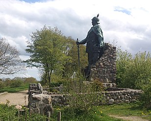 The Bismarck monument on the Aschberg from the west