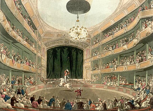 Astley's Amphitheatre in London, c. 1808