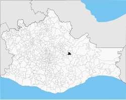 Location o the municipality in Oaxaca