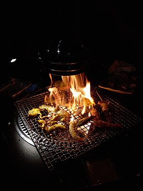 BBQ with charcoal stove