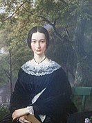 B.C. Koekkoek, Portret van een elegante jongedame (1846)