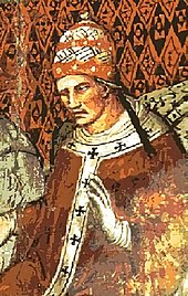 Alexander III depicted in a fresco by Spinello Aretino (before 1410, Palazzo Pubblico in Siena) B alexander III2 (cropped).jpg