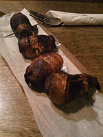 Bacon wrapped, almond-stuffed dates Bacon wrapped almond-stuffed dates.jpg#file