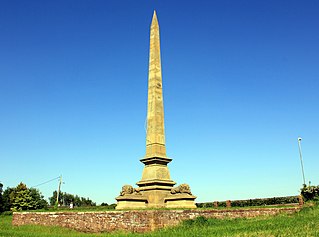 <span class="mw-page-title-main">Barnston Memorial</span> Obelisk in Churton Road, Farndon, Cheshire, England