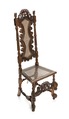 Barockstol, svarvad och snidad med sits och rygg av rottingflätning, 1700 cirka - Hallwylska museet - 108425.tif