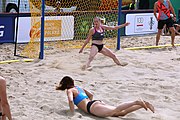 Deutsch: Beachhandball Europameisterschaften 2019 (Beach handball Euro); Tag 3: 4. Juli 2019 – Frauen, Platzierungsrunde Gruppe III, Schweiz-Nordmazedonien 2:0 (21:6, 23:20) English: Beach handball Euro; Day 3: 4 July 2019 – Women Consolation Round Group III – Switzerland-North Macedonia 2:0 (21:6, 23:20)