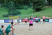 Deutsch: Beachhandball Europameisterschaften 2019 (Beach handball Euro); Tag 2: 3. Juli 2019 – Männer, Vorrunde Gruppe C, Nordmazedonien-Schweiz 0:2 (13:22, 18:19) English: Beach handball Euro; Day 2: 3 July 2019 – Women Preliminary Round Group A – Men Preliminary Round Group C – North Macedonia-Switzerland 0:2 (13:22, 18:19)