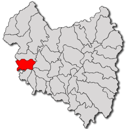 Location of Belin, Covasna