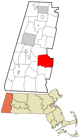Berkshire County Massachusetts incorporated and unincorporated areas Becket highlighted.svg