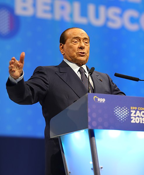 Berlusconi at the European People's Party Congress in 2019