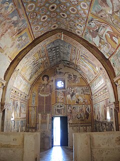 Oratory of San Pellegrino Church in Bominaco , Italy