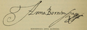 Anna Bornemisza's signature