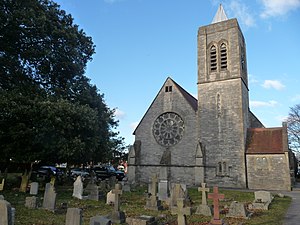 The new St. John's Church at Moordown, completed in 1874.