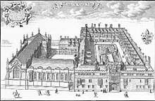An illustration of Brasenose in 1674 Brasenose College from Loggan's Oxonia Illustrata.jpg