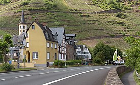 Bremm, view of the village from the main street