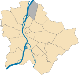 Lage des IV. Bezirks in Budapest