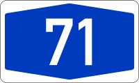 Bundesautobahn 71 number.svg