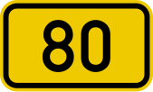 Federal Road Number Bundesstrasse 80 number.svg