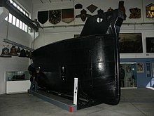 An early submarine, the Brandtaucher, in the museum in Dresden Bundeswehrmuseum Dresden 7.jpg