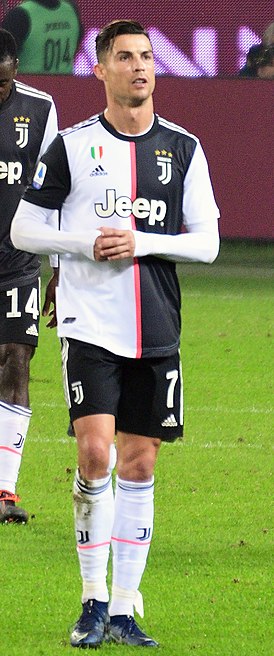 Ronaldo playing for Juventus against Torino during the 2019–20 season
