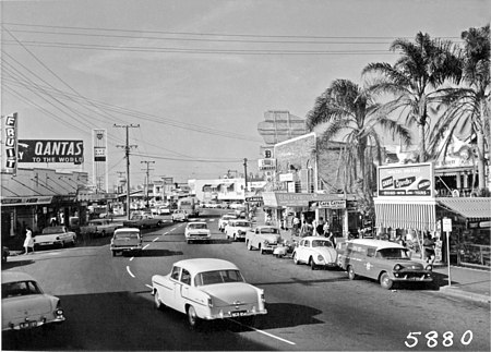 Cars on Gold Coast Highway, ca 1965
