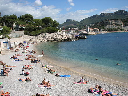 One of the beaches in Cassis