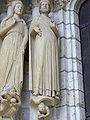 Salomon et Marcolf sur un pilier du portail nord de la cathédrale de Chartres[11]