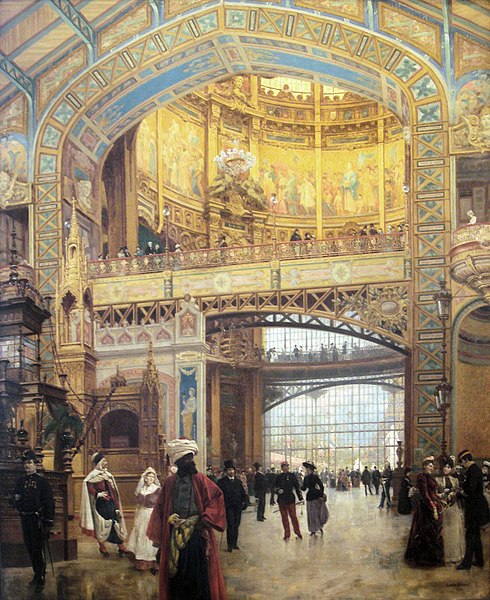 File:Central Dome of the Gallery des Machines Exposition Universelle de Paris 1889 by Louis Beroud 1852 1930.jpg