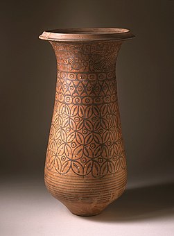 Ceremonial vessel; 2600-2450 BC; terracotta with black paint; 49.53 × 25.4 cm; Los Angeles County Museum of Art (US)