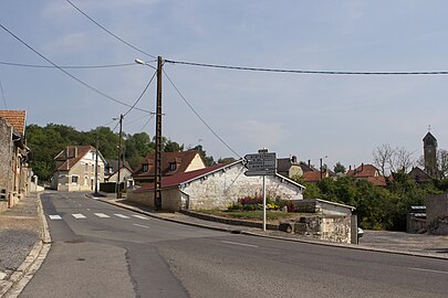 Le centre-ville de Chamouille.