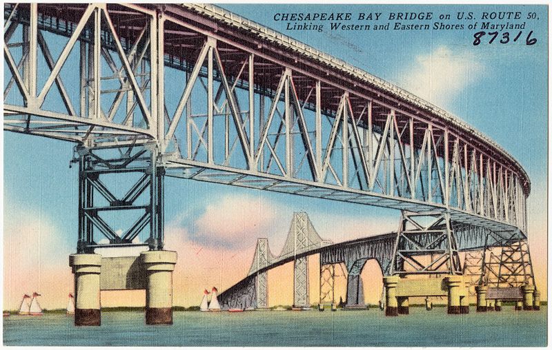 File:Chesapeake Bay Bridge on U. S. Route 50 linking western and eastern shores of Maryland (87316).jpg