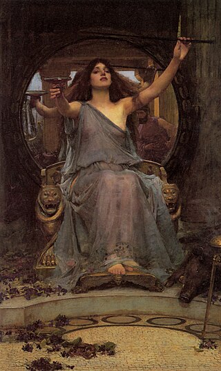 <i>Circe Offering the Cup to Ulysses</i> Painting by John William Waterhouse