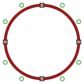 Los contornos CFF se describen mediante curvas de Bézier cúbicas.