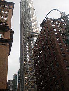 As seen from 56th Street and 7th Avenue CitySpire Center New York.JPG